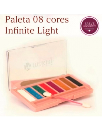 KIT PALETA SOMBRAS MAKIAJ INFINITE LIGTH 8 CORES