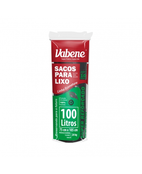 SACO LIXO VABENE 100L - 10UN