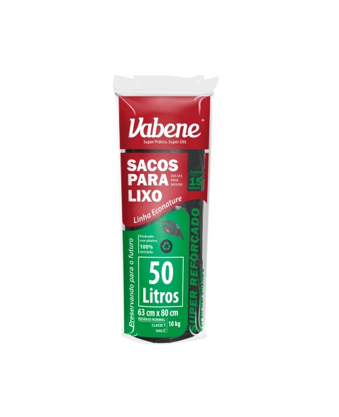 SACO LIXO VABENE 50L - 15UN