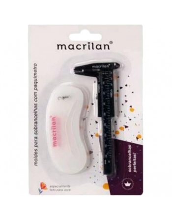 MOLDE PARA SOBRANCELHA COM PAQUIMETRO MACRILAN AC-06