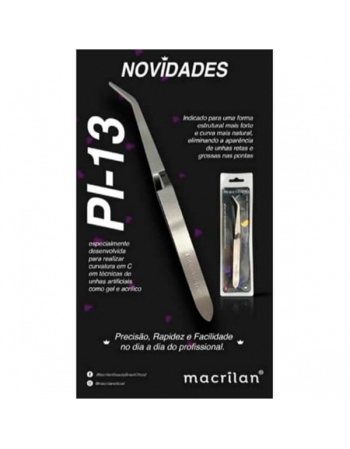 PINÇA PROFISSIONAL CURVATURA UNHA GEL MACRILAN PI-13