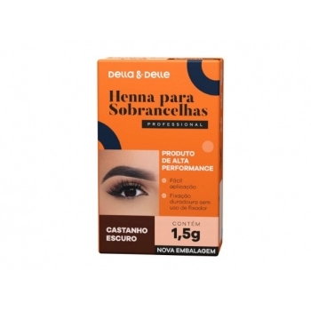 HENNA SOBRANCELHA DELLA & DELLE CASTANHO ESCURO 1,5G
