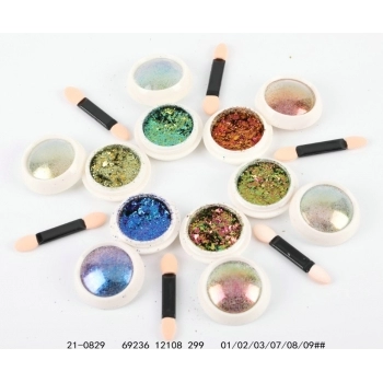 PÓ GLITTER PARA UNHAS CAMALEÃO SORTIDO MISS FRANDY ACU21-0829