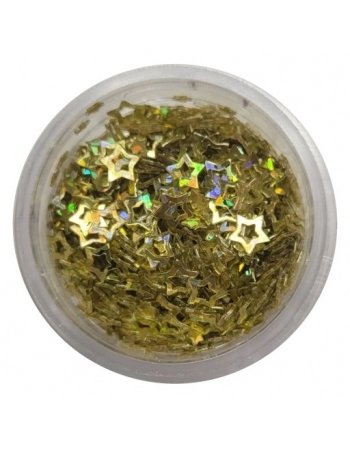 GLITTER ESTRELA PARA UNHAS DOURADO
