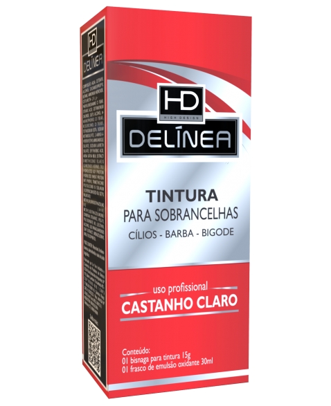 TINTURA PARA SOBRANCELHA DELINEA CASTANHO CLARO 15G 61011
