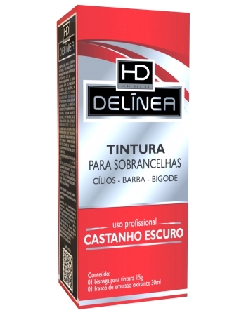 TINTURA PARA SOBRANCELHA DELINEA CASTANHO ESCURO 15G 61013