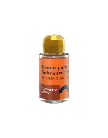 HENNA PARA SOBRANCELHA DELLA & DELLE CASTANHO MÉDIO 8G