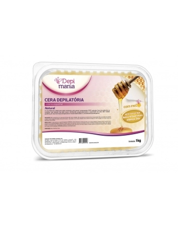 CERA DEPILATÓRIA NATURAL COM MEL DEPIMANIA 1KG