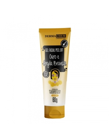 GEL FACIAL PEEL OFF OURO E ARGILA BRANCA DERMACHEM 60G 5808