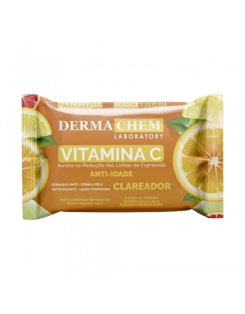 LENÇO DEMAQUILANTE ANTI-IDADE VITAMINA C DERMACHEM C/ 25UN 06074