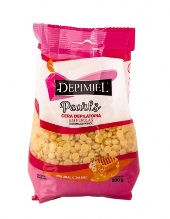 CERA DEPIL NATURAL C/ MEL EM PEROLAS DEPIMIEL 200G