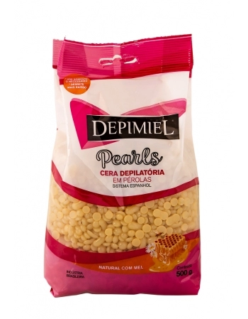 CERA DEPIL NATURAL C/ MEL EM PEROLAS DEPIMIEL 500G