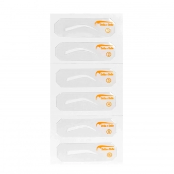KIT MOLDES PARA SOBRANCELHA DELLA & DELLE 6UN
