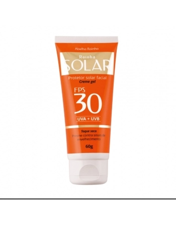 RAINHA SOLAR PROTETOR FACIAL CREME GEL FPS30 60G