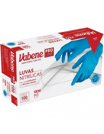LUVA NITRÍLICA AZUL SEM PÓ P - 100 UN
