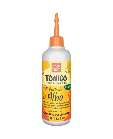 TÔNICO FORTALECEDOR EXTRATO ALHO NATUHAIR 115ML