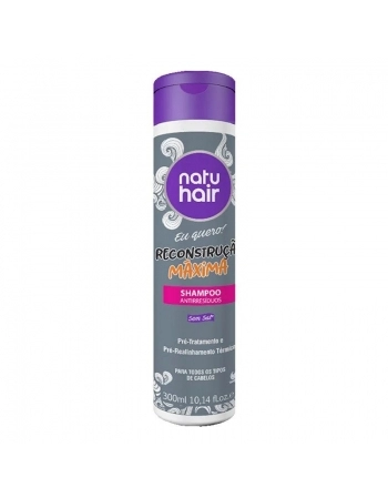 SHAMPOO ANTIRRESIDUOS RECONSTRUCAO MAXIMA NATUHAIR 300ML