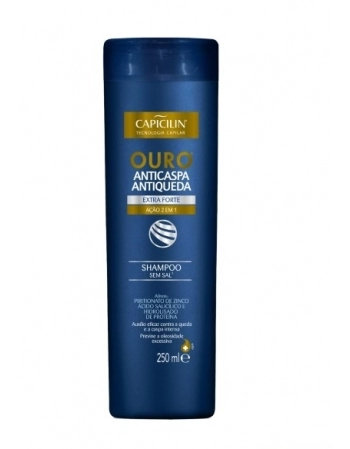 SHAMPOO ANTICASPA/ANTIQUEDA OURO EXTRA FORTE CAPICILIN 250ML