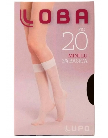 MEIA 3/4 ADULTO FIO 20 MINI LU LOBA NATURAL TAM UNICO