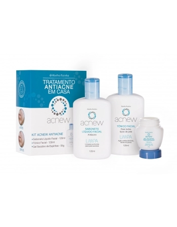 ACNEW KIT SABONETE LÍQUIDO + TÔNICO FACIAL + GEL SECATIVO A RAINHA