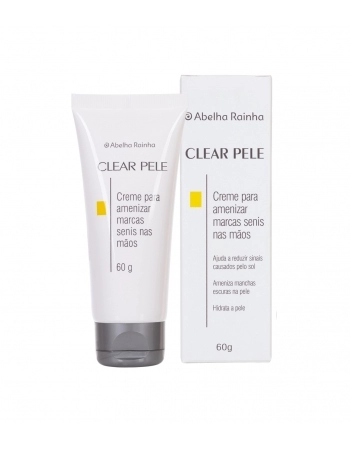 CLEAR PELE CREME PARA AMENIZAR MANCHAS SENIS NAS MÃOS A RAINHA 60G