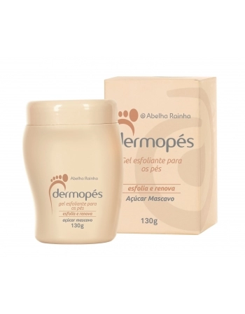 DERMOPES GEL ESFOLIANTE PARA PÉS COM AÇÚCAR MASCAVO A RAINHA 130G