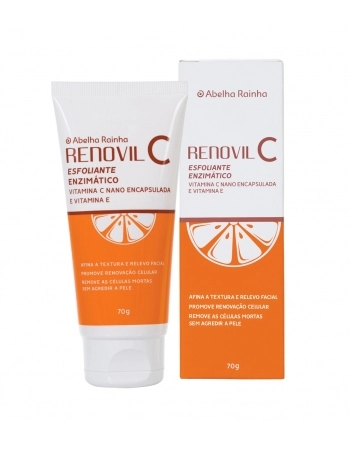 RENOVIL C ESFOLIANTE FACIAL ENZIMÁTICO VITAMINA C + VITAMINA E A RAINHA 70G