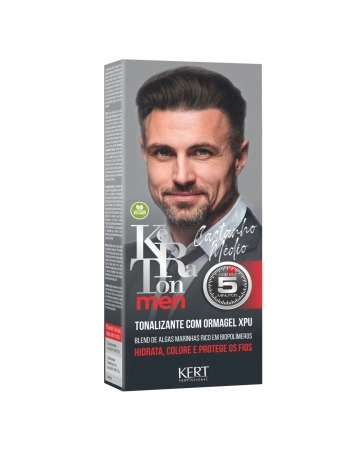 TONALIZANTE MEN CASTANHO MÉDIO 4451 KERATON 30ML