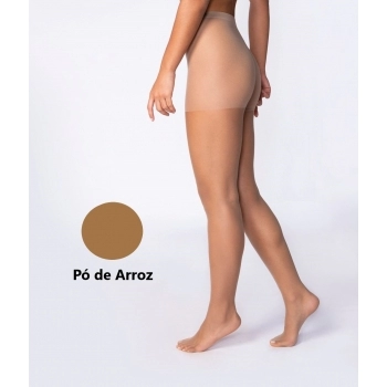 MEIA CALÇA ADULTO FIO 6 FINA INVISIVEL LOBA PO DE ARROZ TAM M 5870