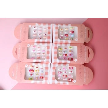 UNHAS POSTIÇAS INFANTIL AUTOCOLANTE SORTIDAS MISS FRANDY U22-1040