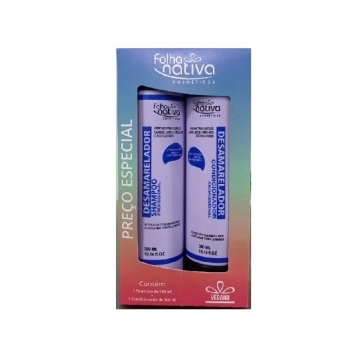 KIT SHAMPOO + CONDICIONADOR DESAMARELADOR FOLHA NATIVA 600ML
