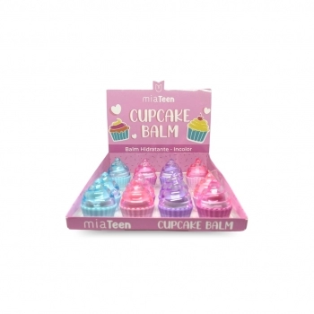 LIP BALM CUPCAKE TEEN MIA MAKE - DISPLAY C/ 24 UN