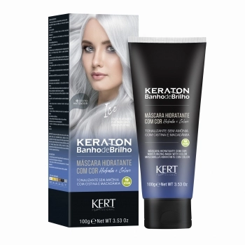 TONALIZANTE BANHO DE BRILHO ICE/CINZA PLATINADO 4006 KERATON 100G