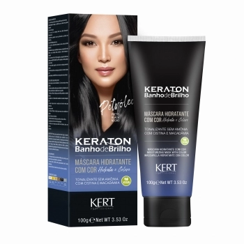 TONALIZANTE BANHO DE BRILHO PETRÓLEO/PRETO 4000 KERATON 100G