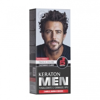 TONALIZANTE MEN CASTANHO CLARO 4452 KERATON 30ML