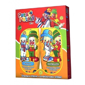 KIT SHAMPOO + CONDICIONADOR KIDS TODOS OS TIPOS CABELO NATUHAIR PATATI PATATA 500ML