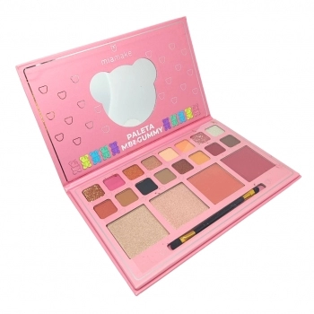 PALETA MULTIFUNCIONAL 3 EM 1 MIX GUMMY MIA MAKE - DISPLAY C/ 12 UN