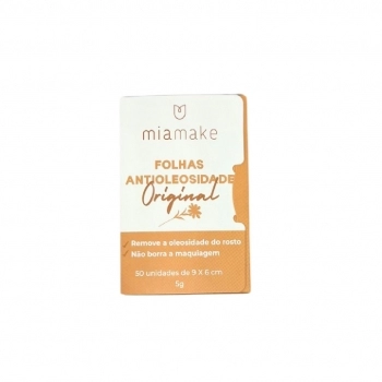 FOLHAS FACIAIS ANTIOLEOSIDADE MIA MAKE - DISPLAY C/ 64 UNIDADES