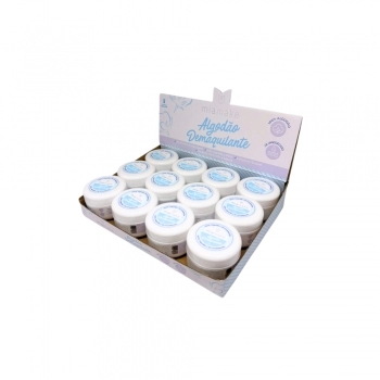 DISCO DE ALGODAO DEMAQUILANTE MIA MAKE - DISPLAY C/12 UN