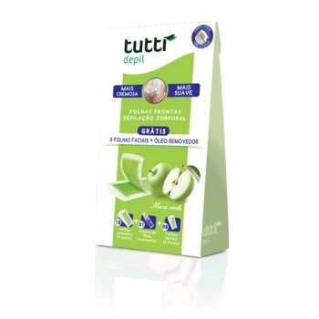 FFOLHAS PRONTAS CORPORAL MAÇA TUTTI DEPIL (09 PAR + 01 REMOV + 04 FACIAIS)