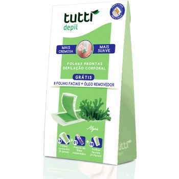 FFOLHAS PRONTAS CORPORAL MAÇA TUTTI DEPIL (09 PAR + 01 REMOV + 04 FACIAIS)