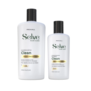 KIT SHAMPOO + CONDICIONADOR SELVE CLEAN PROHALL 600ML