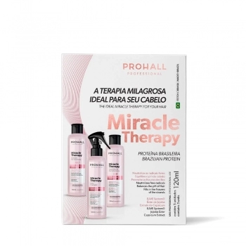 KIT SHAMPOO + SPRAY + RECONSTRUCAO MIRACLE THERAPY PROHALL 360ML