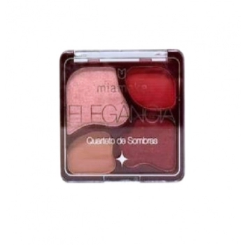 PALETA DE SOMBRAS QUARTETO ELEGANCIA MIA MAKE COR 1 CREPUSCULO