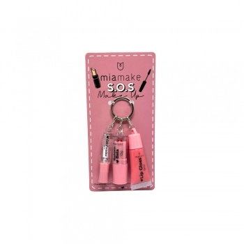 GLOSS CHAVEIRO KIT SOS (FIXADOR BATOM GLOSS) KISS MIA MAKE - DISPLAY C/ 24 UN
