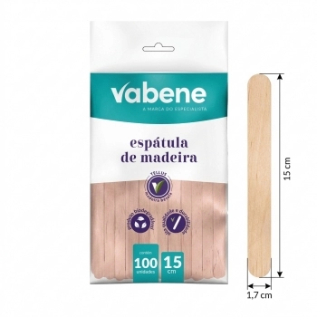 ESPATULA DE MADEIRA VABENE - 100 UN