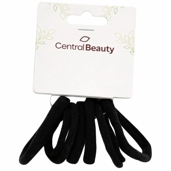 ELÁSTICO MEIA PARA CABELO PRETO CENTRAL BEAUTY 6 UN 31367