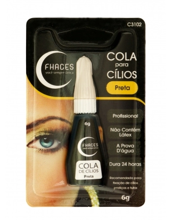 COLA DE CÍLIOS FHACES PRETA C3102 6G